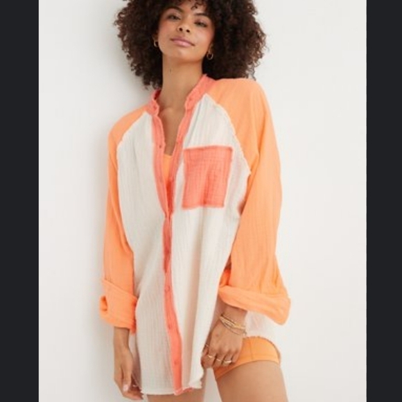 Aerie button down color block - Picture 1 of 2
